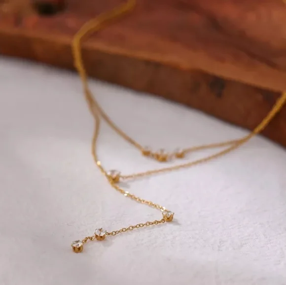 Pretty Layered Long Necklace - Picture 2 of 8